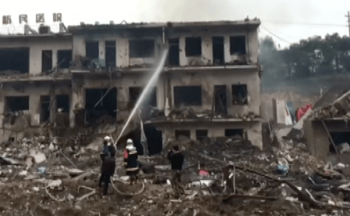 บ้านระเบิดในจีน ดับ 10 ราย