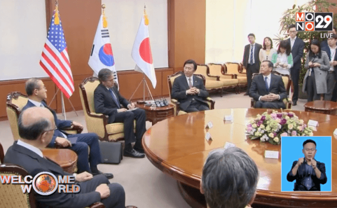 สหรัฐฯ ญี่ปุ่นและเกาหลีใต้หารือกดดันเกาหลีเหนือ