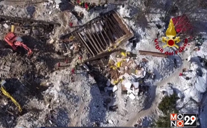 อิตาลีกู้ร่างผู้เสียชีวิตคนสุดท้ายเหตุหิมะถล่ม