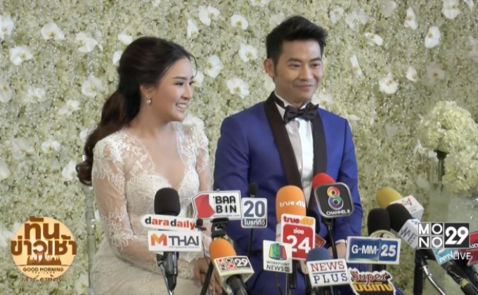 “พอลลี่” ควงแฟนหนุ่มเข้าพิธีวิวาห์ ปัดท้องก่อนแต่ง