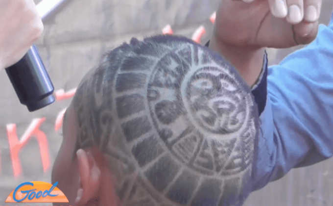 ชิงแชมป์แกะลายบนศรีษะสร้างสีสัน