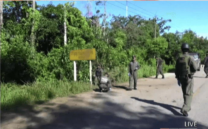 ลอบวางระเบิดทหารชุด รปภ.ครู