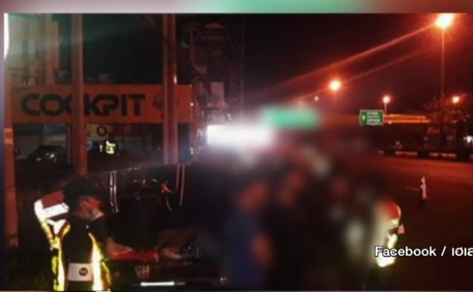 หนุ่มขี่จยย.หนีด่านตำรวจถูกกระบองฟาดหน้า