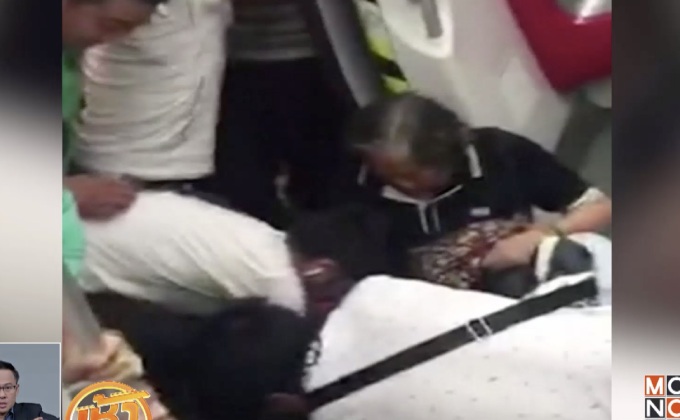 แห่ช่วยคุณยายขาติดช่องว่างรถไฟฟ้ากับชานชาลา