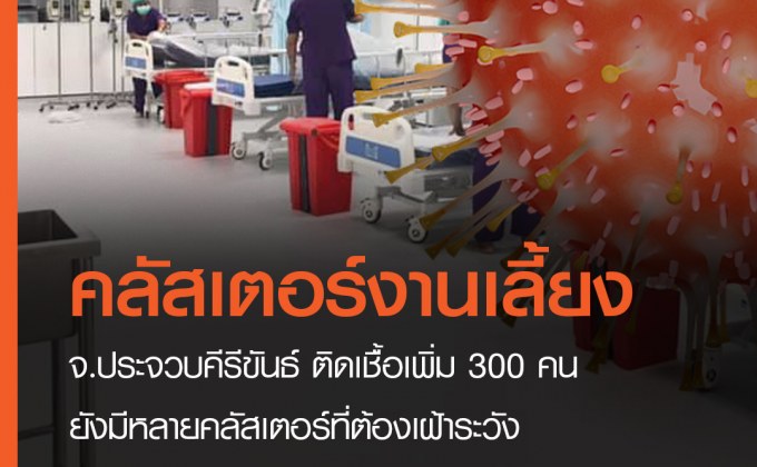 คลัสเตอร์งานเลี้ยง ติดเชื้อเพิ่ม 300 คน จ.ประจวบคีรีขันธ์