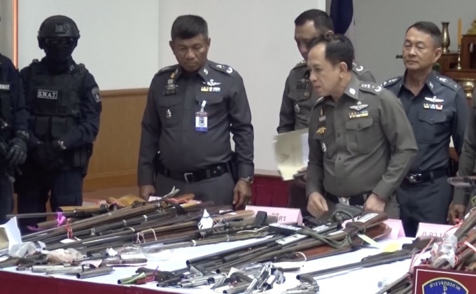 ตำรวจภูธรภาค 6 แถลงผลกวาดล้างอาชญากรรม