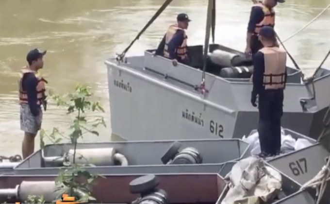 กองทัพเรือจัดชุดเฉพาะกิจเรือผลักดันน้ำช่วย จ.สกลนคร