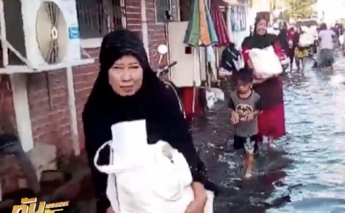 เกาะเมือง พระนครศรีอยุธยา ปริมาณน้ำแตะระดับวิกฤต