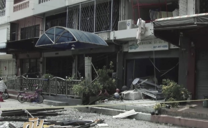 ระเบิดสนั่นร้านซักอบรีด บาดเจ็บ 8