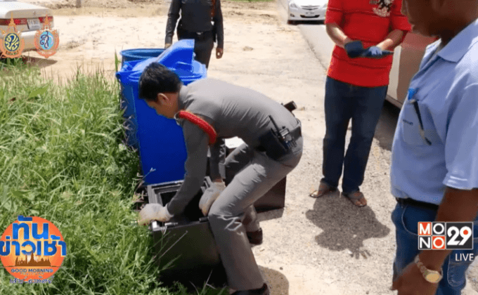 พบตู้เซพมีรอยงัดถูกทิ้งริมถนน อ.หัวหิน