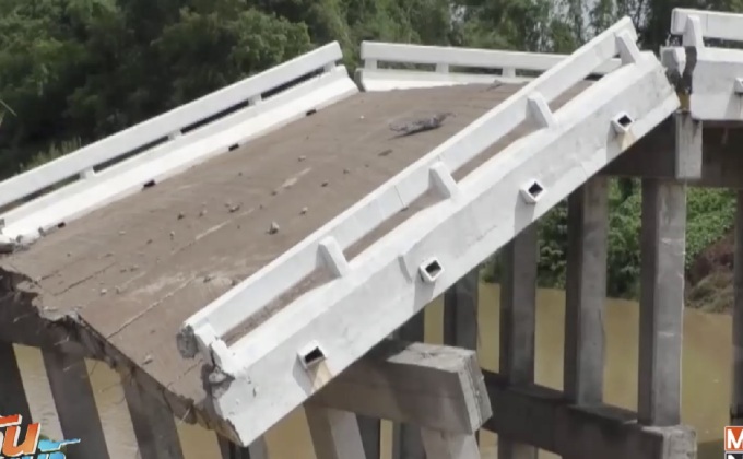 สำนักโยธาฯ นครพนม เร่งตรวจสอบสะพานทรุด 