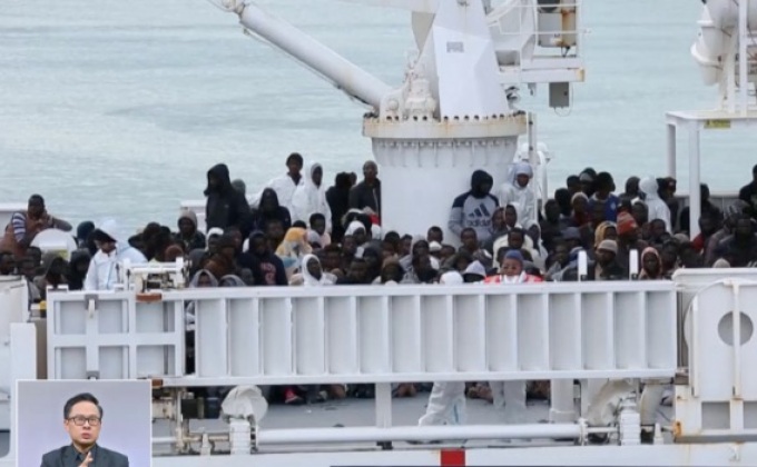 อิตาลีช่วยผู้อพยพ 770 คนจากเรือล่มกลางทะเล