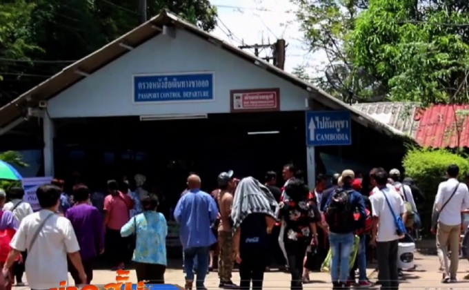 แรงงานชาวกัมพูชาทยอยเดินทางกลับประเทศ