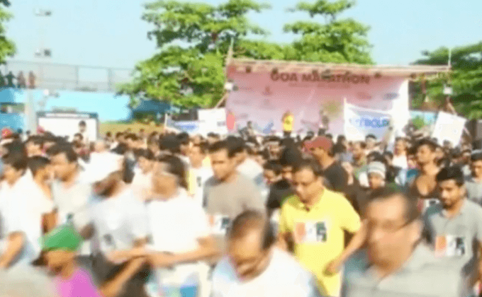 วิ่งมาราธอนในอินเดีย