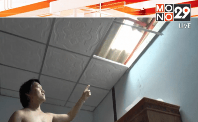 คนร้ายทุบหลังคาโรยตัวลักทรัพย์ร้านค้า จ.ปทุมธานี