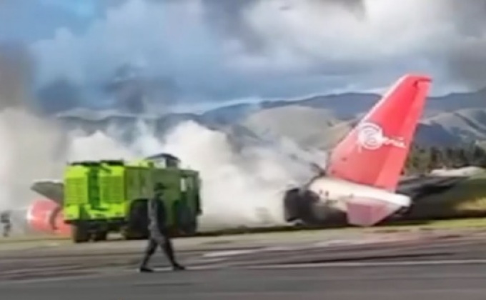 เครื่องบินเปรูประสบอุบัติเหตุขณะลงจอด