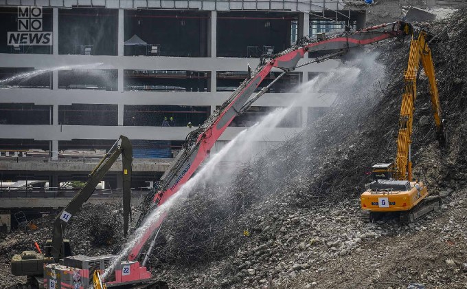 “จอมมารบู” กำลังทำลายซาก อาคารสำนักงานตรวจเงินแผ่นดิน (สตง.) ถล่มจากเหตุแผ่นดินไหว