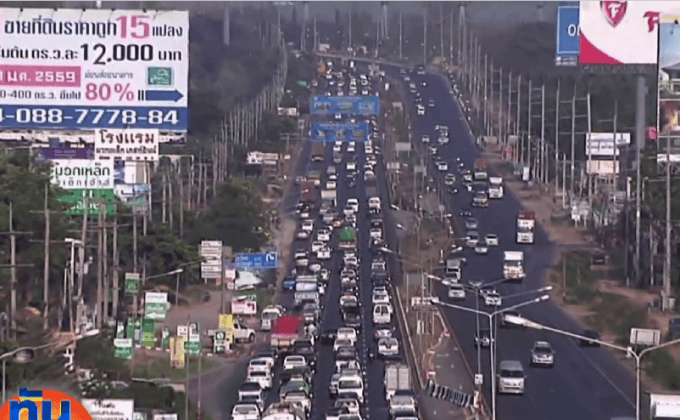 ถนนมุ่งสู่อีสาน-เหนือจราจรหนาแน่น