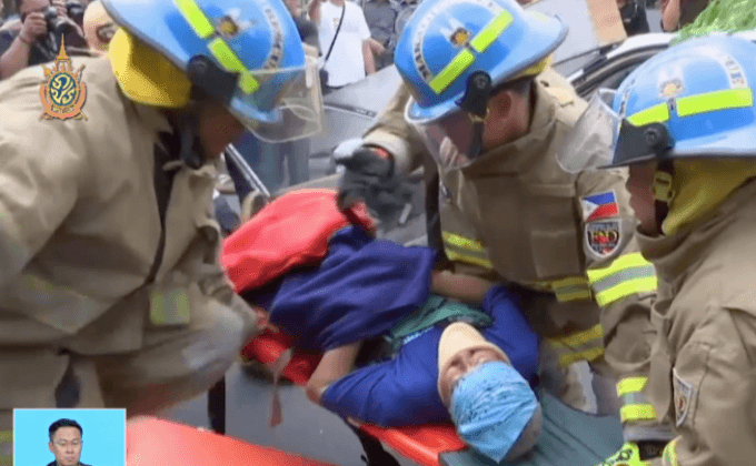 ซ้อมรับมือแผ่นดินไหวในฟิลิปปินส์