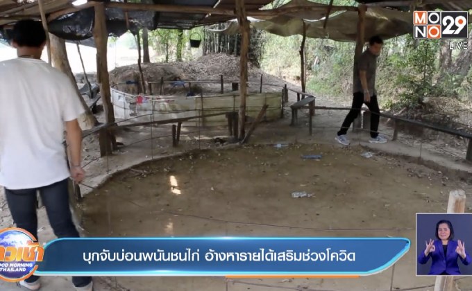 บุกจับบ่อนพนันชนไก่ อ้างหารายได้เสริมช่วงโควิด