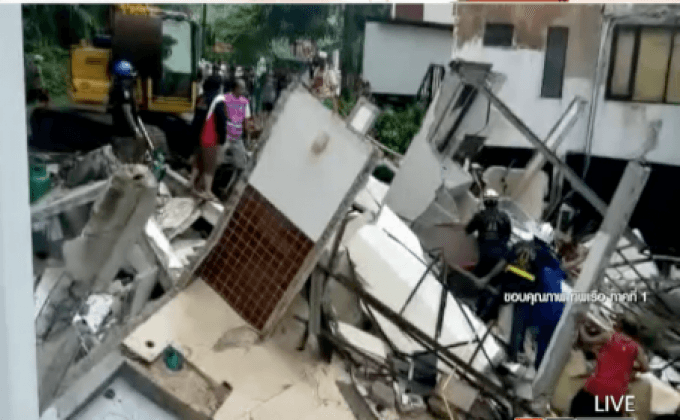 ช่วยผู้ประสบเหตุโรงแรมบนเกาะช้างถล่ม