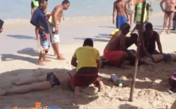 นักท่องเที่ยวจีนฝ่าฝืนธงแดงจมทะเลหาดป่าตอง