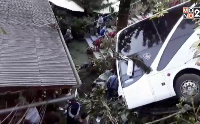 รถทัวร์จีนเบรคแตกบนดอยสุเทพเจ็บ 7 คน