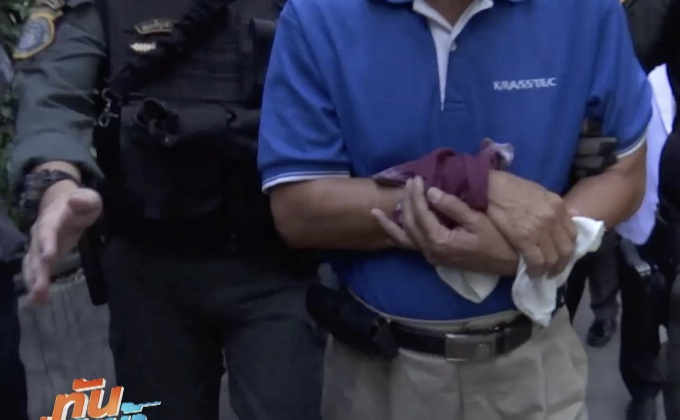 นำผู้ต้องหาคดีระเบิด รพ.พระมงกุฎฯ ทำแผนฯ