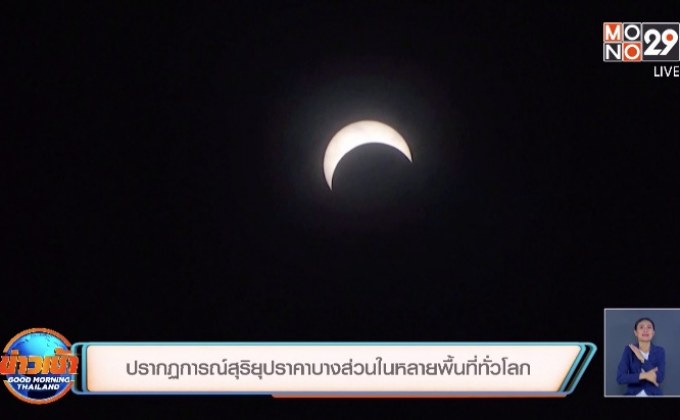 ​ปรากฏการณ์สุริยุปราคาบางส่วนในหลายพื้นที่ทั่วโลก