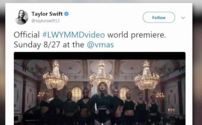 ซิงเกิลล่าสุด “เทย์เลอร์ สวิฟต์” มาแรงในสังคมออนไลน์