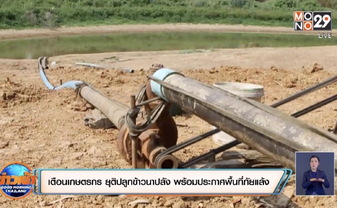 เตือนเกษตรกร จ.นครสวรรค์ยุติปลูกข้าวนาปลัง พร้อมประกาศพื้นที่ภัยแล้ง 6 อ.