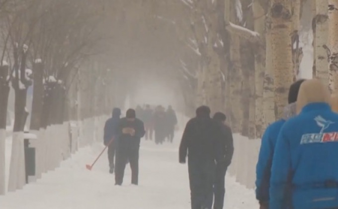 หิมะปกคลุมตอนเหนือของจีน