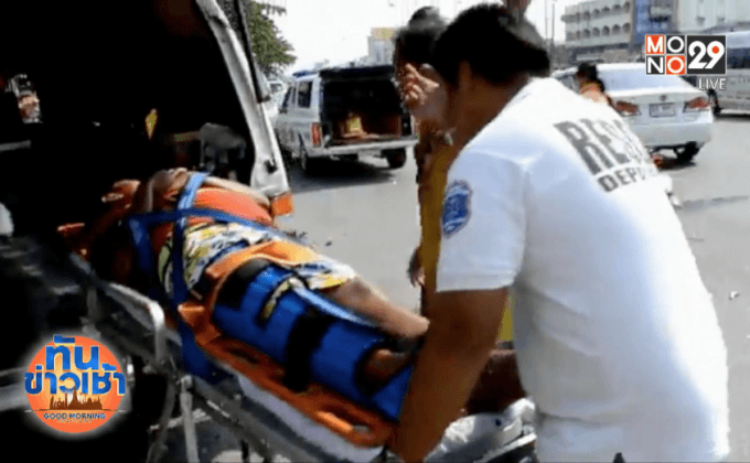 รถตู้ซิ่งแหลกชนรถเก๋ง 2 คันรวด เจ็บ 8 ราย 