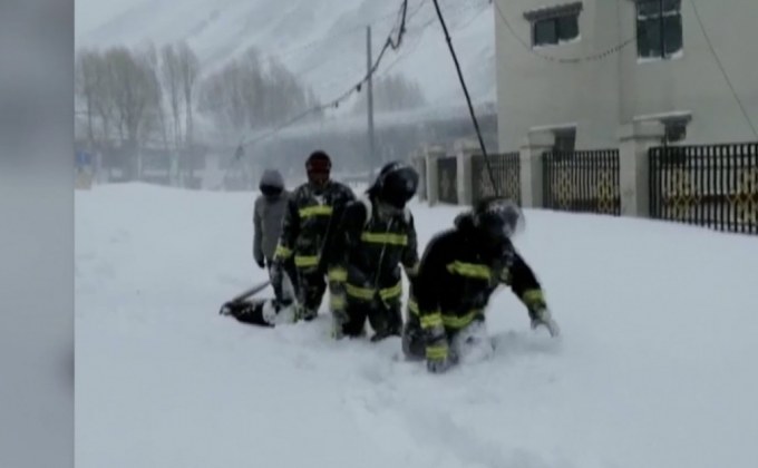 จีนเผชิญพายุหิมะตกหนักในหลายพื้นที่