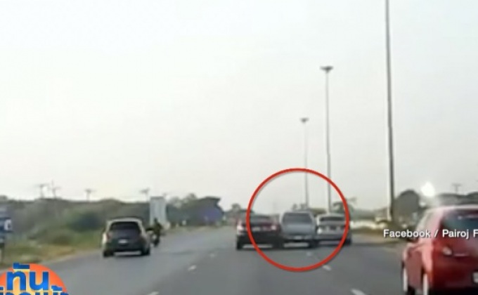 เตือนภัย! คลิปแก๊งชนตบทรัพย์อาละวาดที่อยุธยา