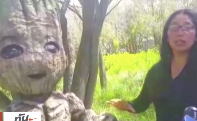 ศิลปินเปรูสร้างประติมากรรมฮีโร่ในอุทยานฮัวเซา