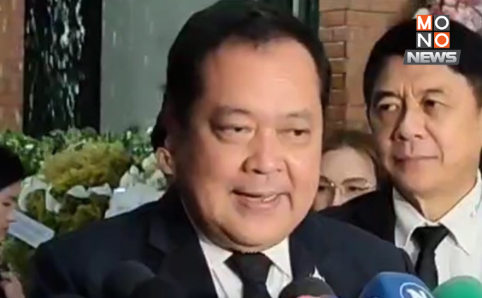 พ.ต.อ.ทวี สอดส่อง ร่วมพิธีสวดอภิธรรมอดีต ผกก.โจ้ ที่วัดพระศรีฯ