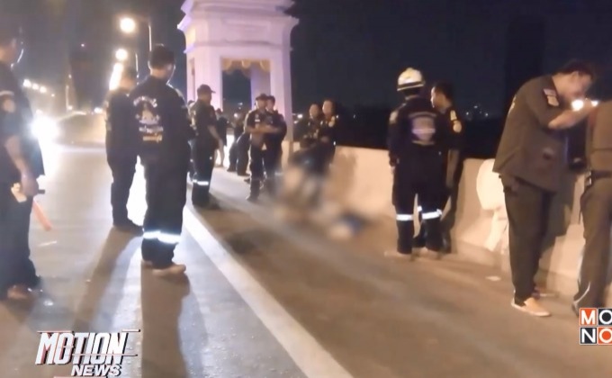 รถยนต์พุ่งชนรถจักรยานเสียชีวิต 1 คน จ.นนทบุรี  