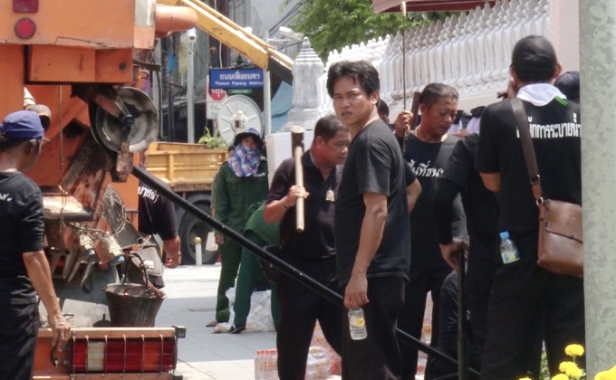 เตรียมพร้อมก่อนพิธีอัญเชิญพระบรมราชสรีรางคาร