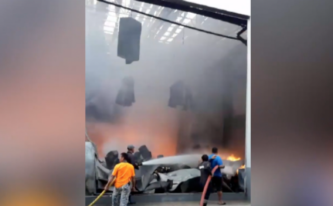 ไฟไหม้โรงงานโออิชิเจ้าหน้าที่คุมเพลิงได้แล้ว