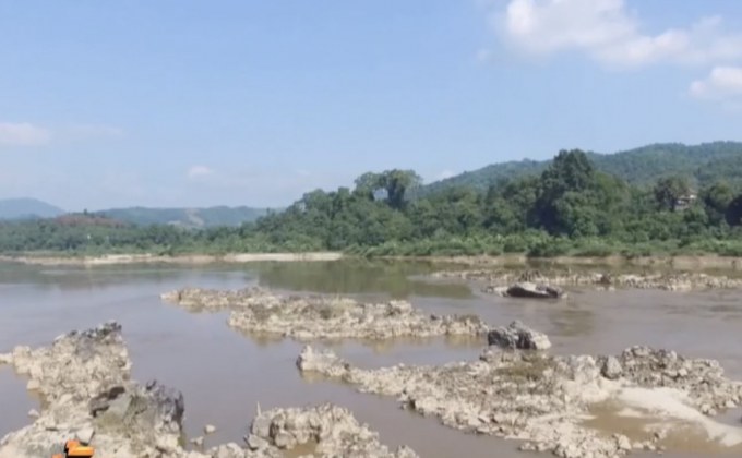 เรียกร้องแก้ปัญหาแม่น้ำโขงแห้ง จ.เชียงราย