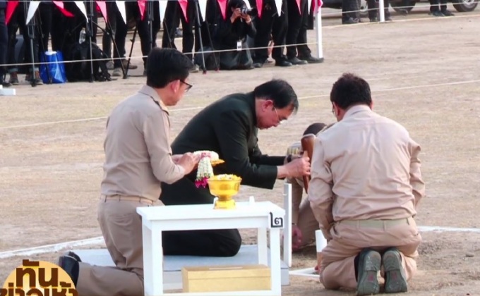 พิธีปักหมุดทำผังเพี่อการก่อสร้างพระเมรุมาศ