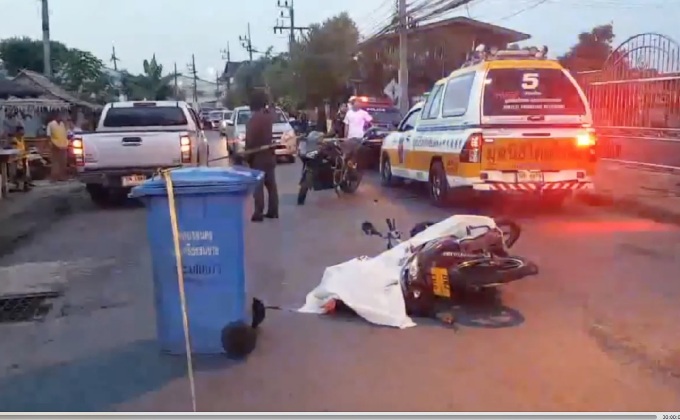 คนร้ายขับรถ จยย.จ่อยิงชายวัย 53ปี เสียชีวิต