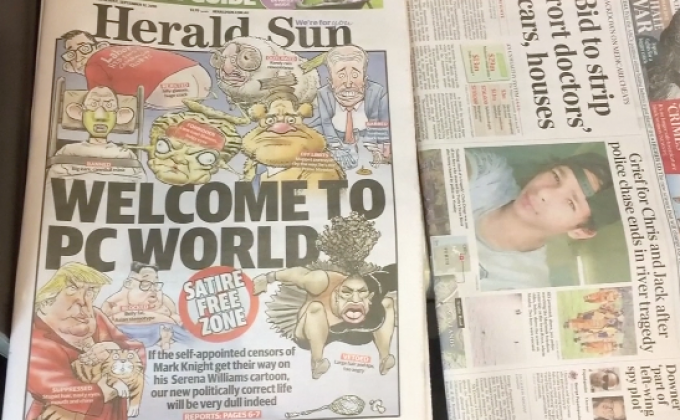 สื่อออสซี่แจงการ์ตูนไม่ได้เหยียด เซเรนา วิลเลียมส์