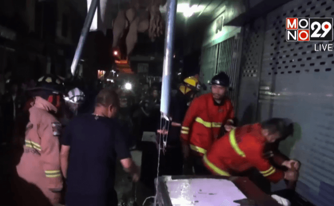 ไฟไหม้ตลาดปากเกร็ดยายวัย 80 สำลักควัน เสียชีวิต