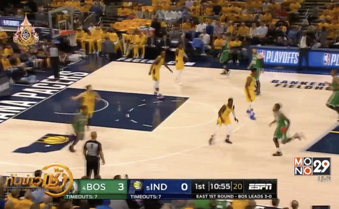 เซลติกส์บุกเฉือนเพเซอร์ส110-106 กวาดซีรีส์4เกมรวด