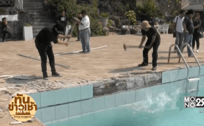 ทุบสระว่ายน้ำรุกพื้นที่ชายหาดพัทยา