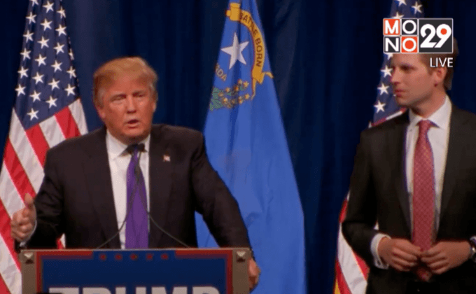 ทรัมป์ ชนะเลือกตั้งแบบคอคัสในรัฐเนวาดา