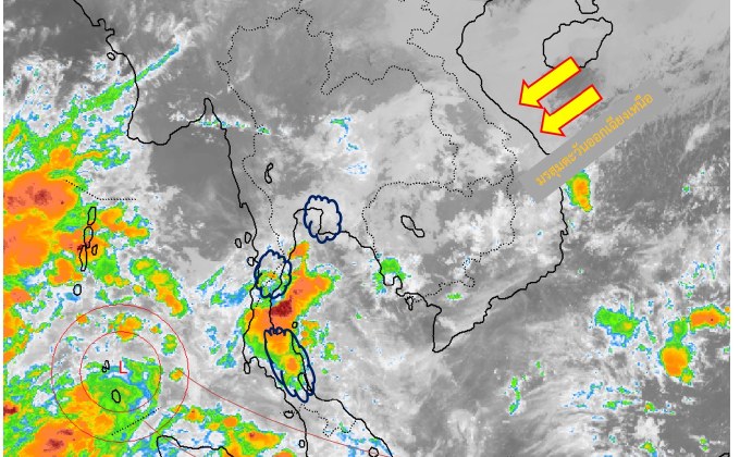 ประเทศไทยตอนบนอุณหภูมิจะลดลง มีลมแรง – ภาคใต้ยังมีฝนตกหนักบางแห่ง