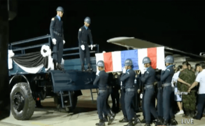 เตรียมพิธีศพทหารอากาศ 3 นาย